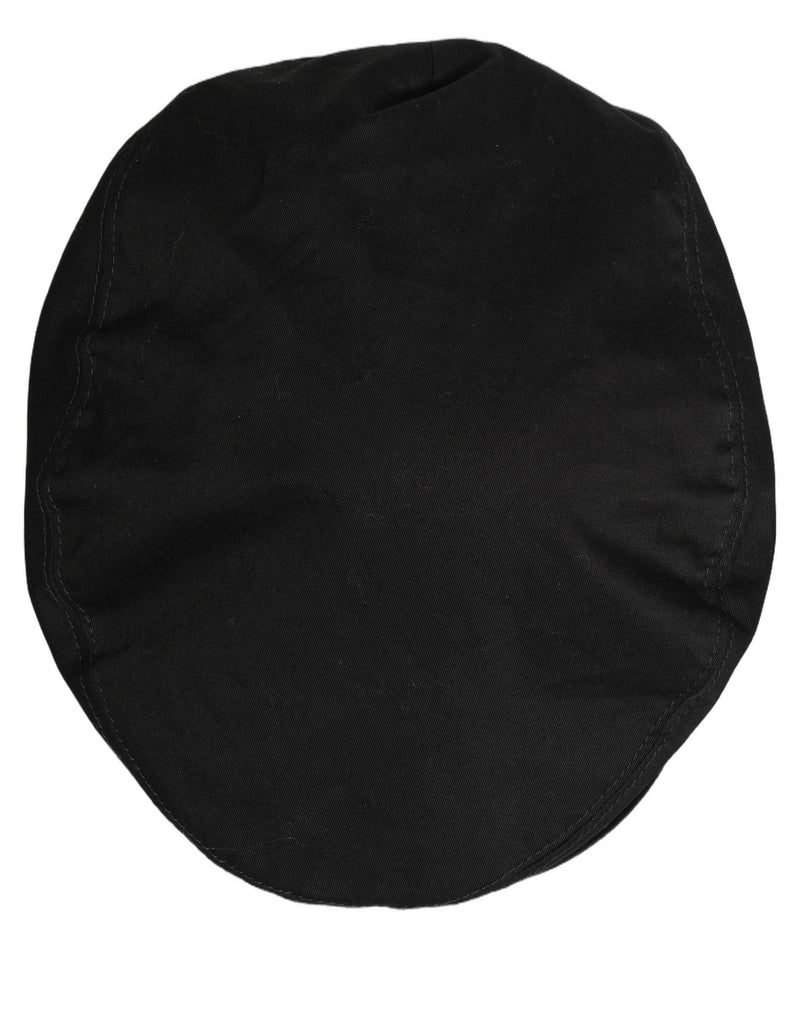 Dolce & Gabbana Men Black Cotton Stretch Newsboy Cap