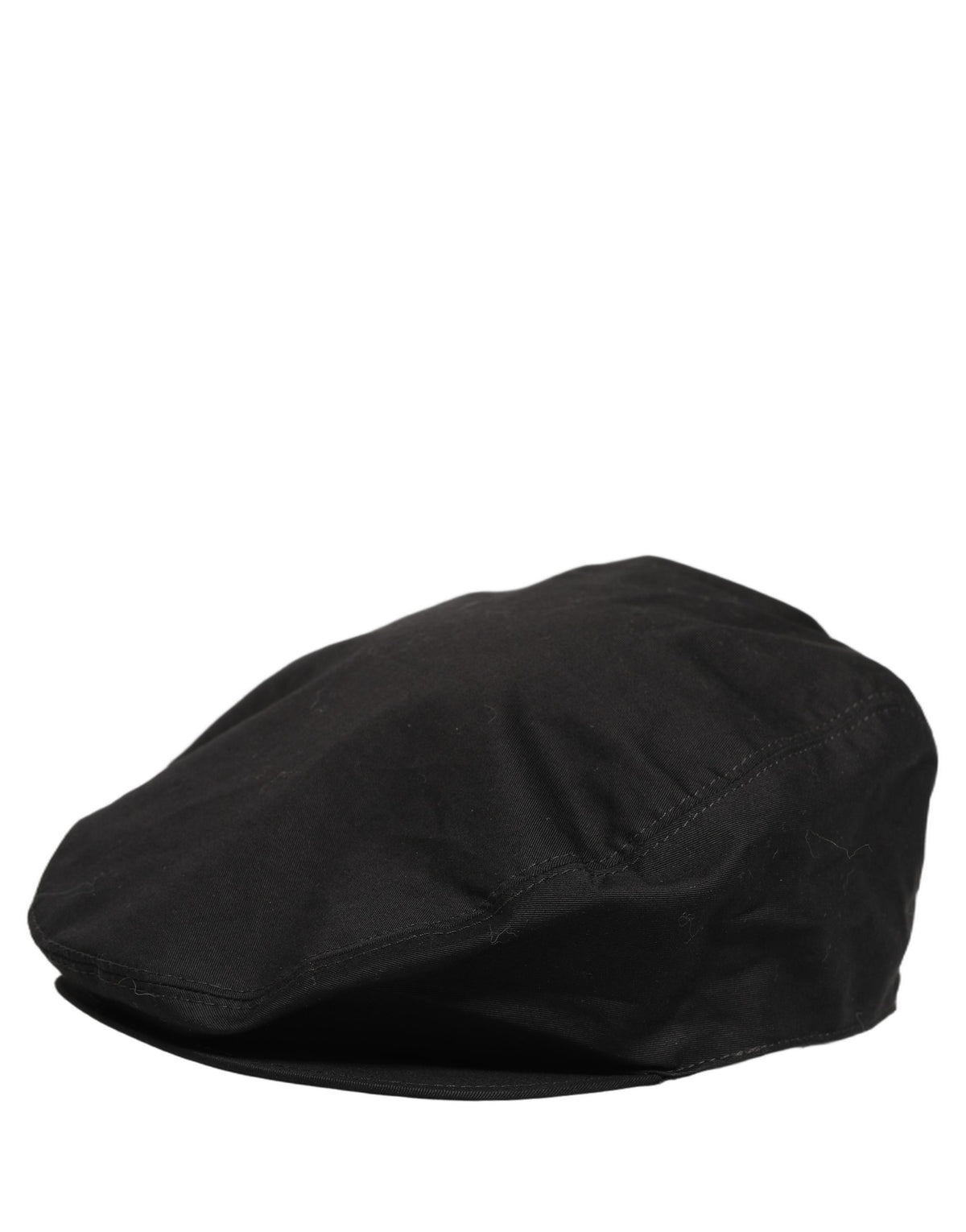 Dolce & Gabbana Men Black Cotton Stretch Newsboy Cap