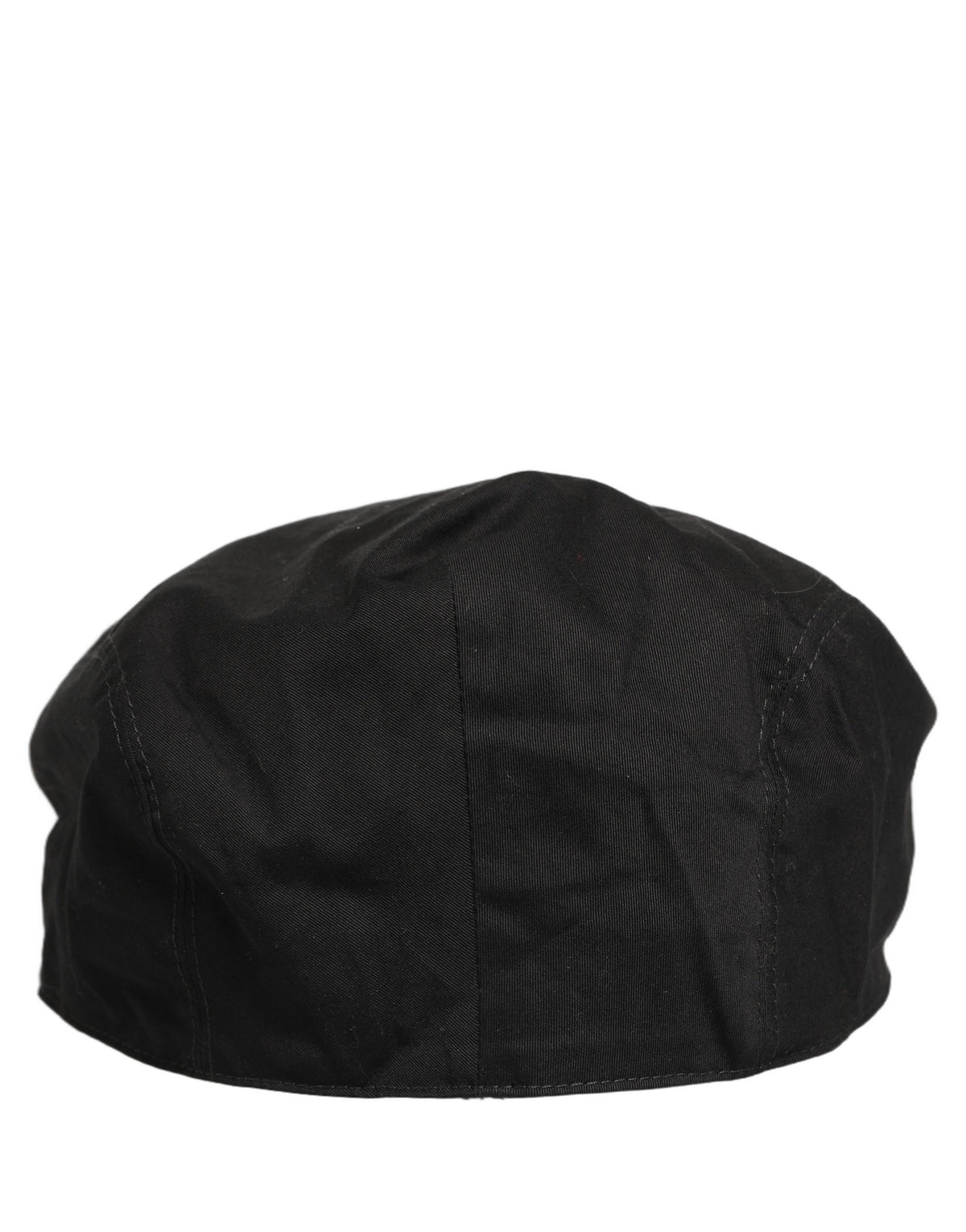 Dolce & Gabbana Men Black Cotton Stretch Newsboy Cap