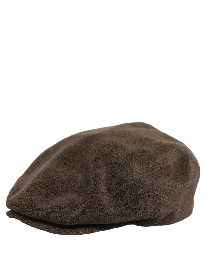 Dolce & Gabbana Men Brown Cotton Newsboy Cap