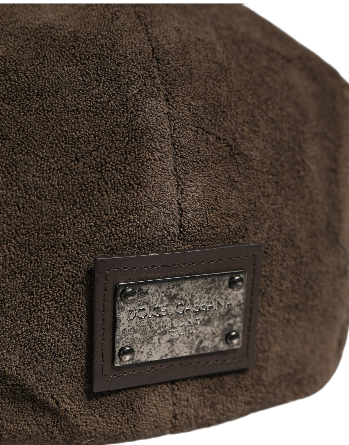 Dolce & Gabbana Men Brown Cotton Newsboy Cap
