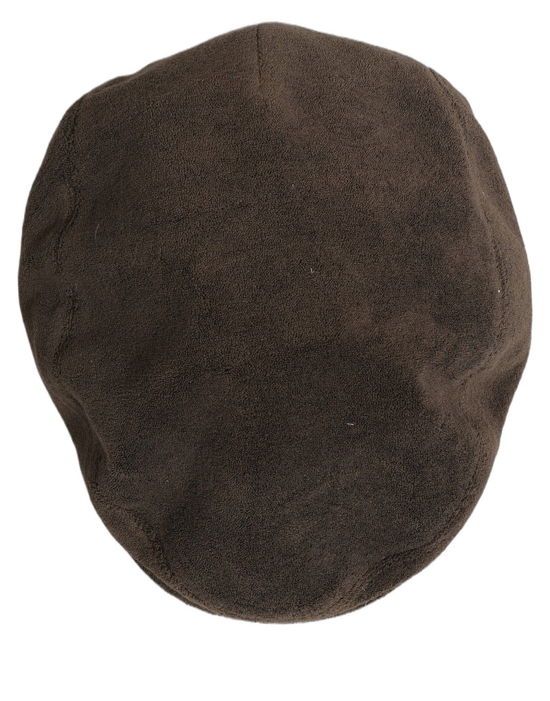 Dolce & Gabbana Men Brown Cotton Newsboy Cap