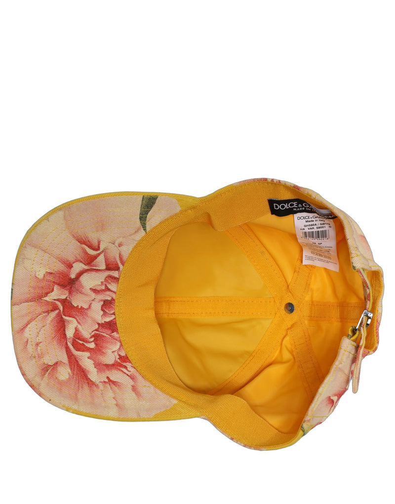 Dolce & Gabbana Men Multicolor Cotton Floral Baseball Cap