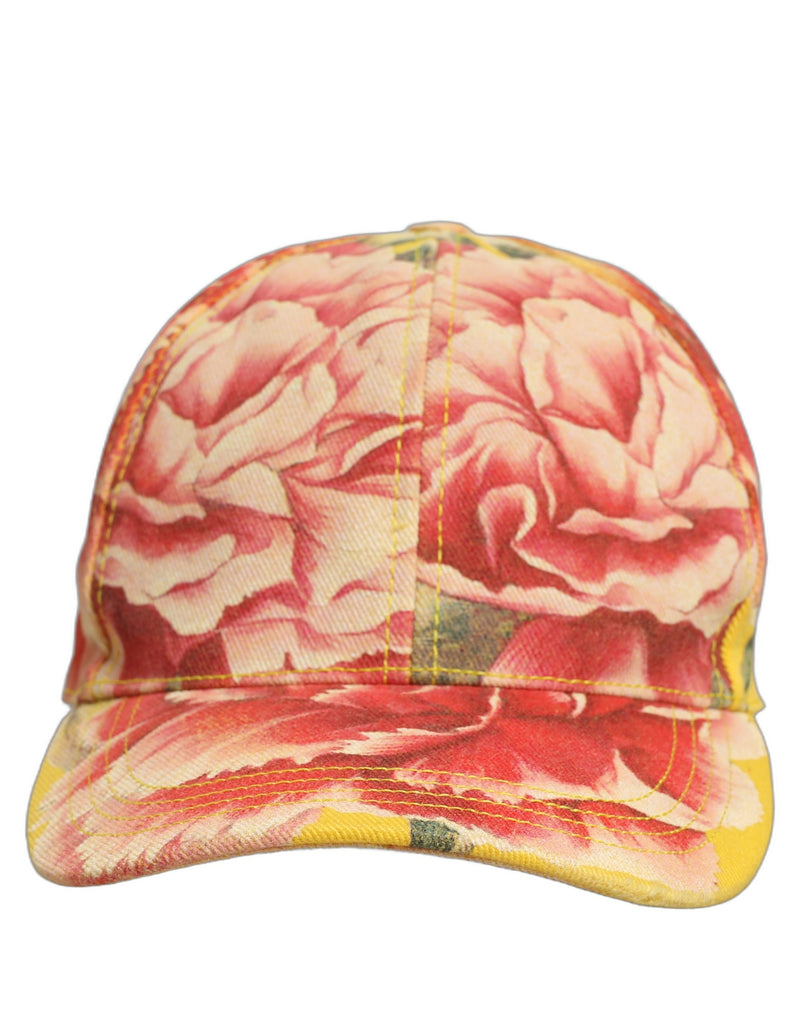 Dolce & Gabbana Men Multicolor Cotton Floral Baseball Cap