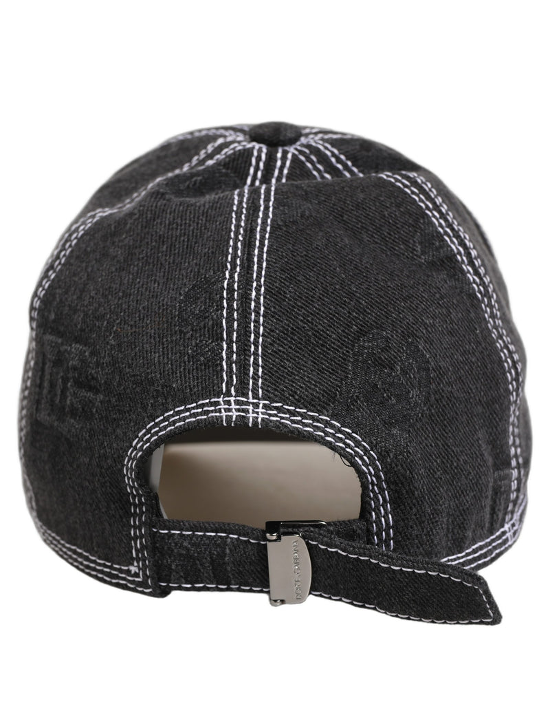 Dolce & Gabbana Men Black Cotton 6 Panel Baseball Cap