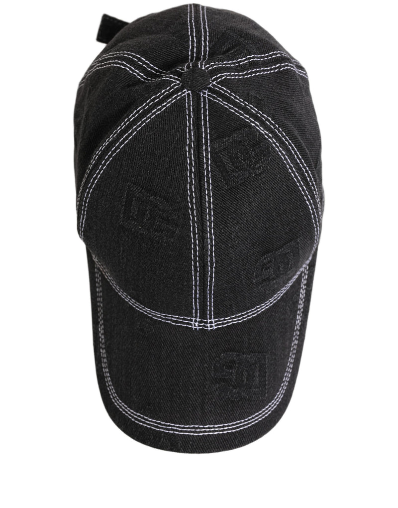 Dolce & Gabbana Men Black Cotton 6 Panel Baseball Cap
