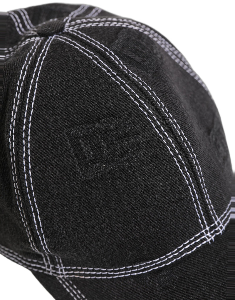 Dolce & Gabbana Men Black Cotton 6 Panel Baseball Cap