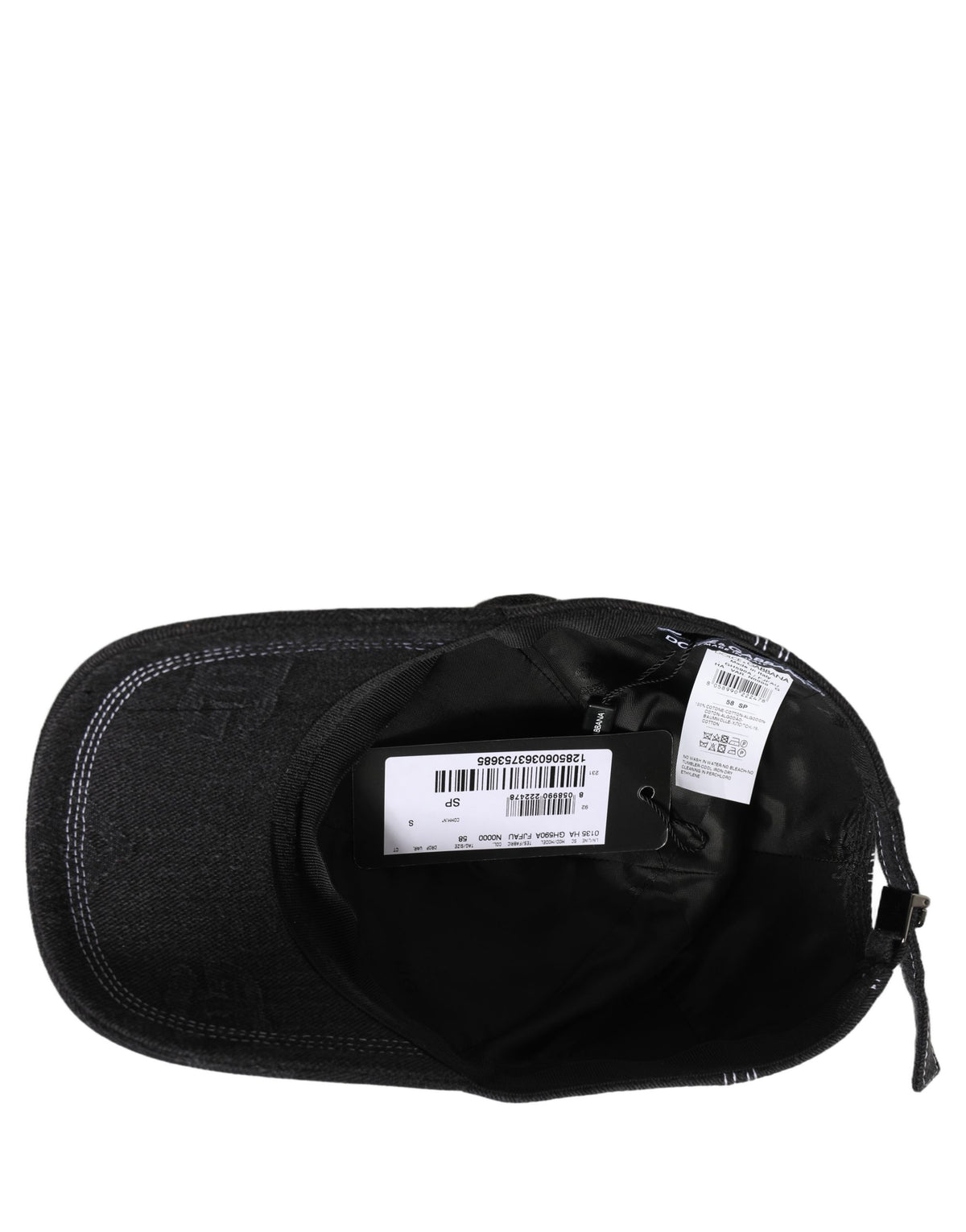 Dolce & Gabbana Men Black Cotton 6 Panel Baseball Cap