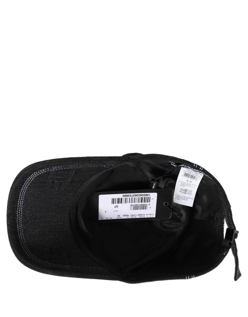 Dolce & Gabbana Men Black Cotton 6 Panel Baseball Cap