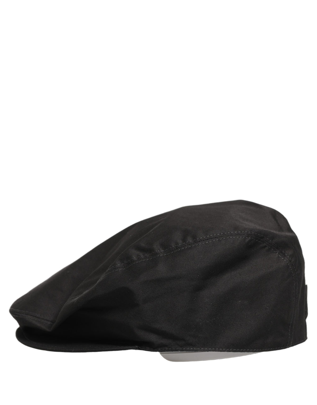 Dolce & Gabbana Men Black Cotton Stretch Newsboy Hat