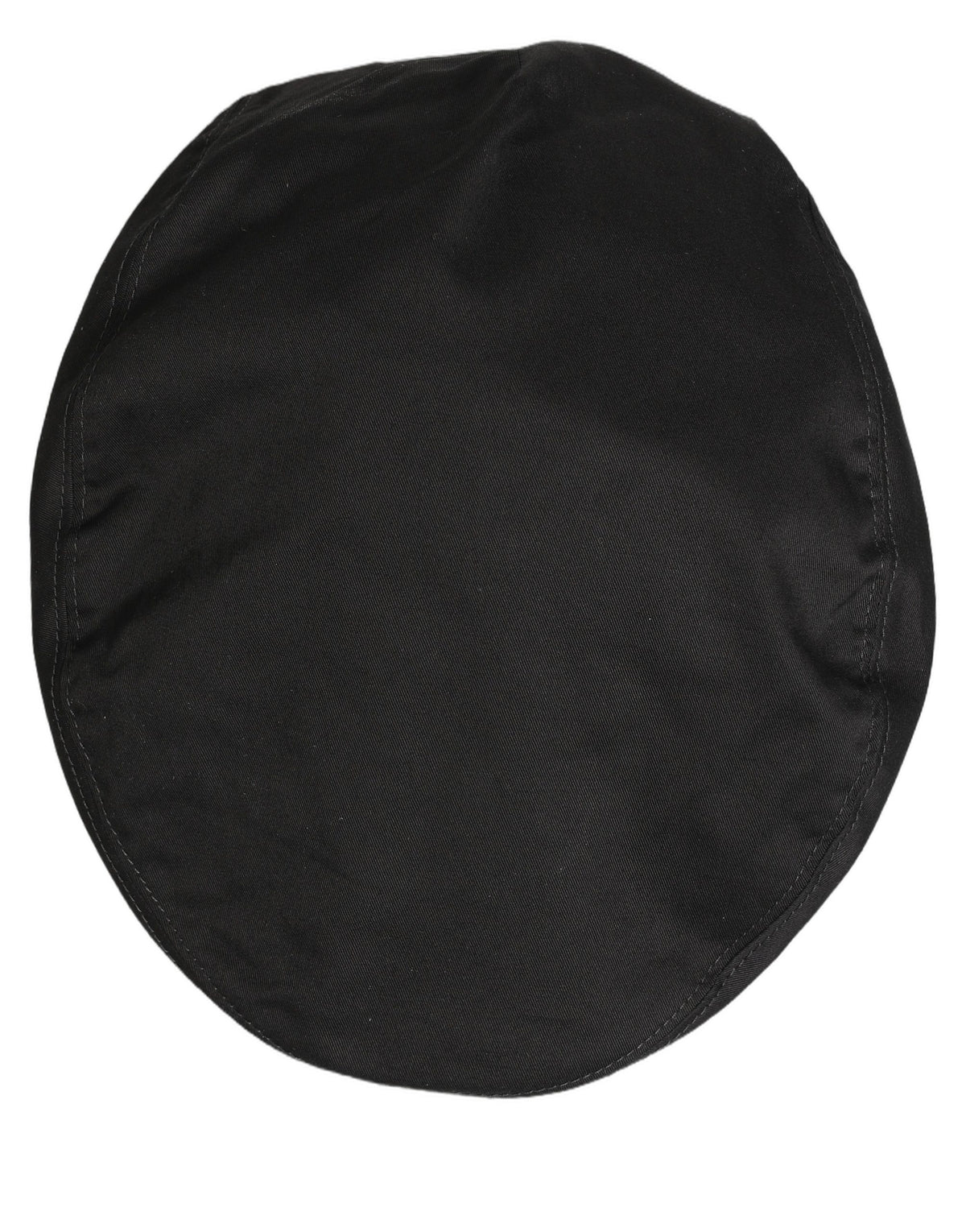 Dolce & Gabbana Men Black Cotton Stretch Newsboy Hat