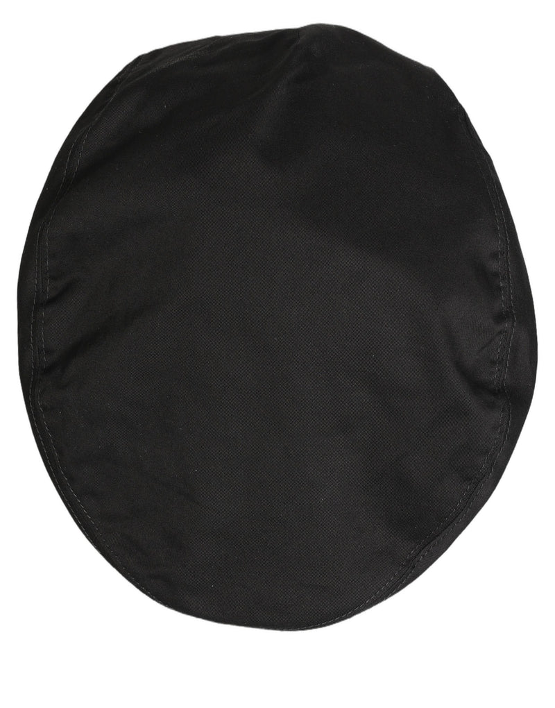 Dolce & Gabbana Men Black Cotton Stretch Newsboy Hat