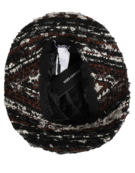 Dolce & Gabbana Women Multicolor Acrylic Tweed Bucket Capello Hat