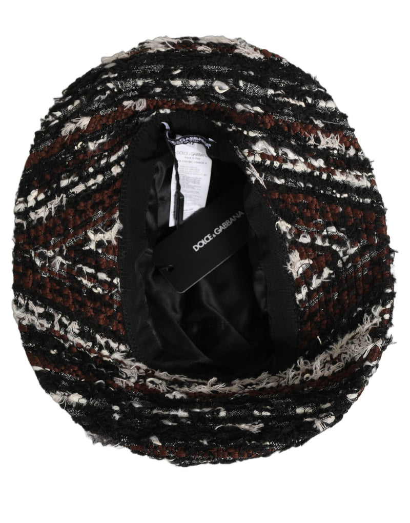 Dolce & Gabbana Women Multicolor Acrylic Tweed Bucket Hat