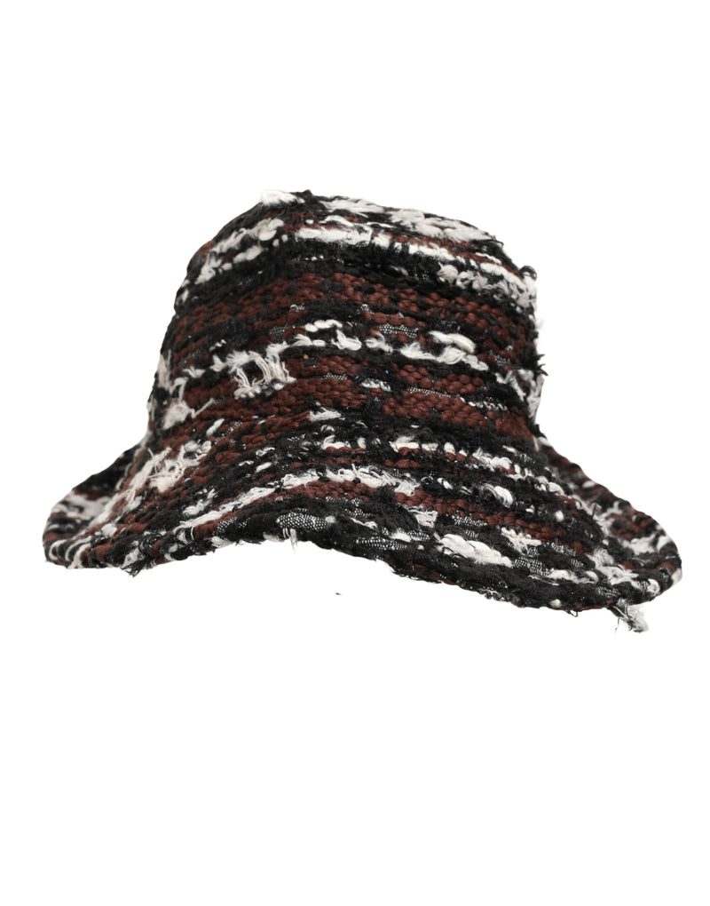 Dolce & Gabbana Women Multicolor Acrylic Tweed Bucket Hat