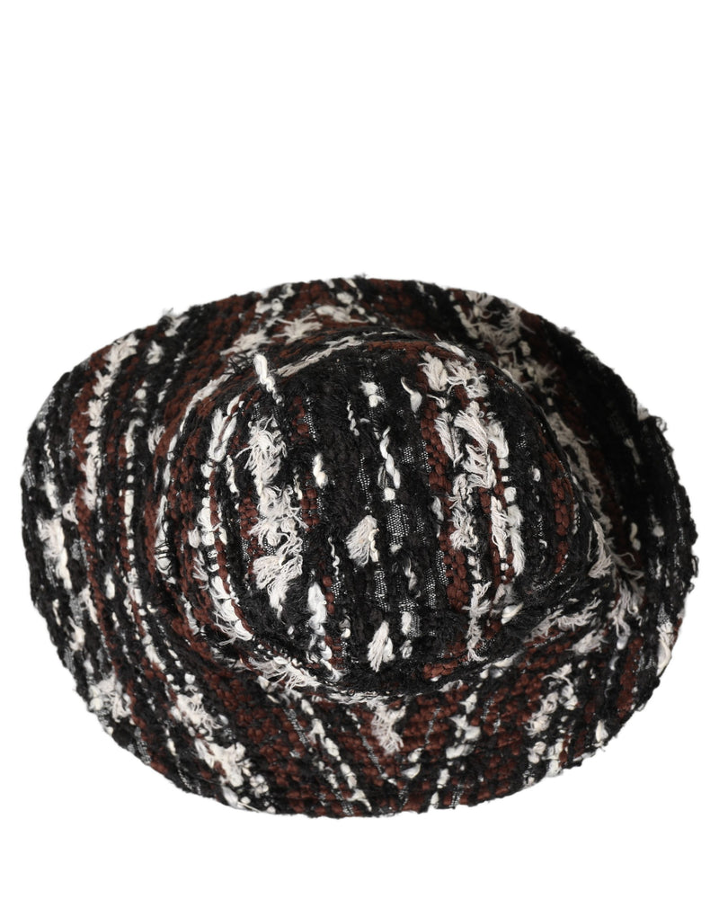 Dolce & Gabbana Women Multicolor Acrylic Tweed Bucket Hat