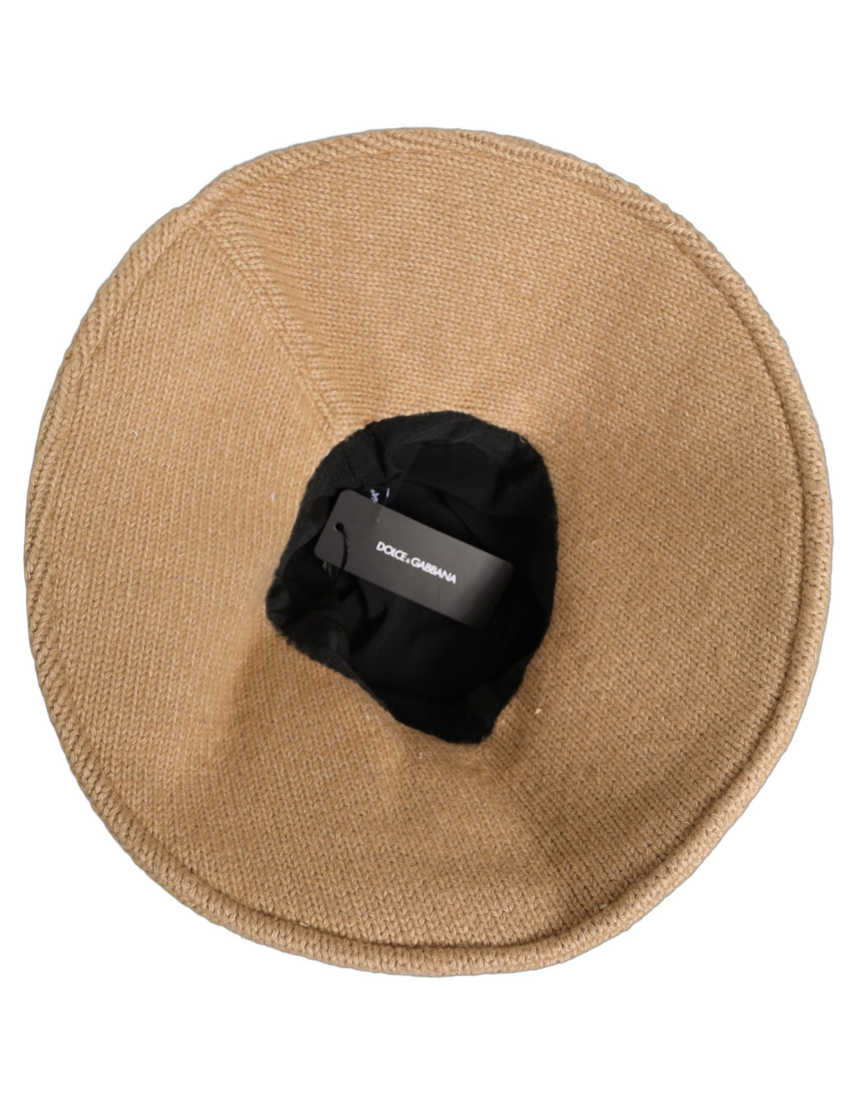 Dolce & Gabbana Women Brown Cotton Knit Wide Brim Bucket Hat