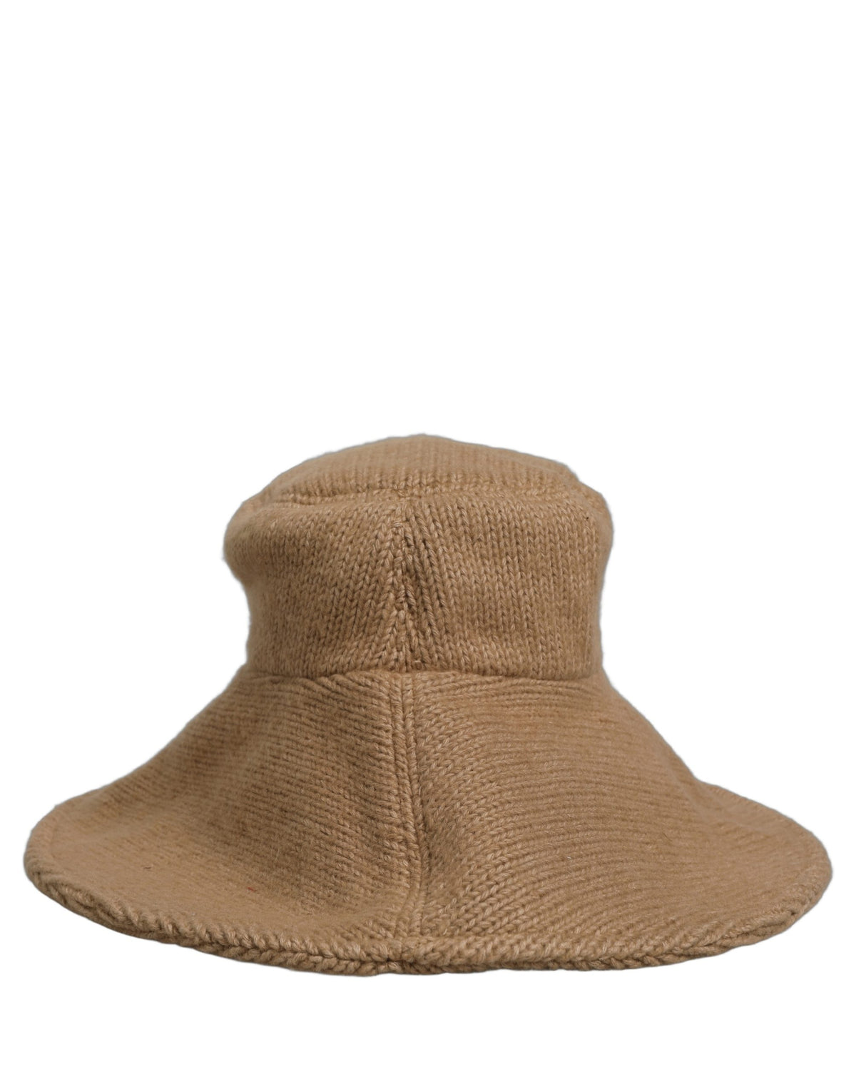 Dolce & Gabbana Women Brown Cotton Knit Wide Brim Bucket Hat