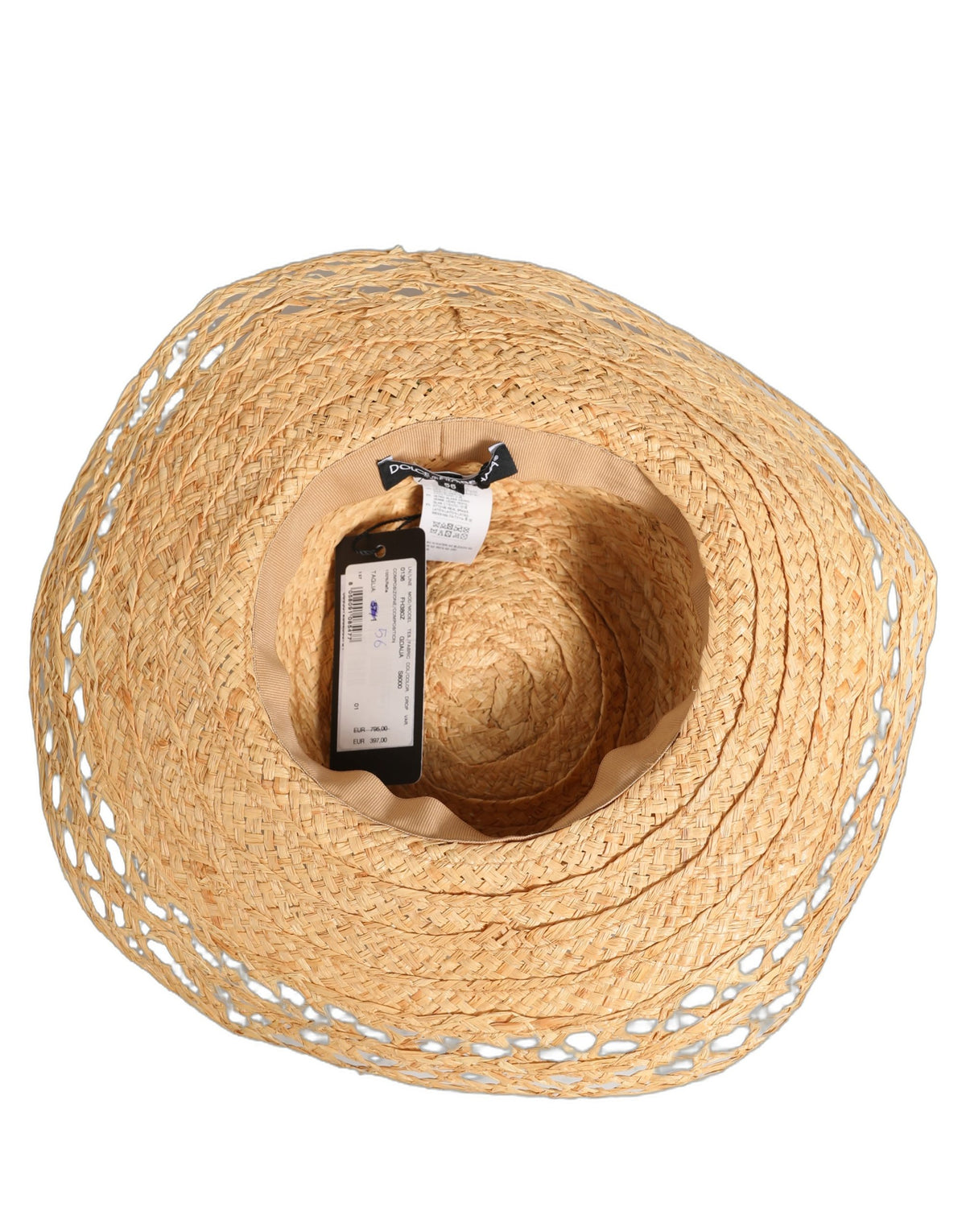 Dolce & Gabbana Women Beige Wide Brim Floral Bucket Hat