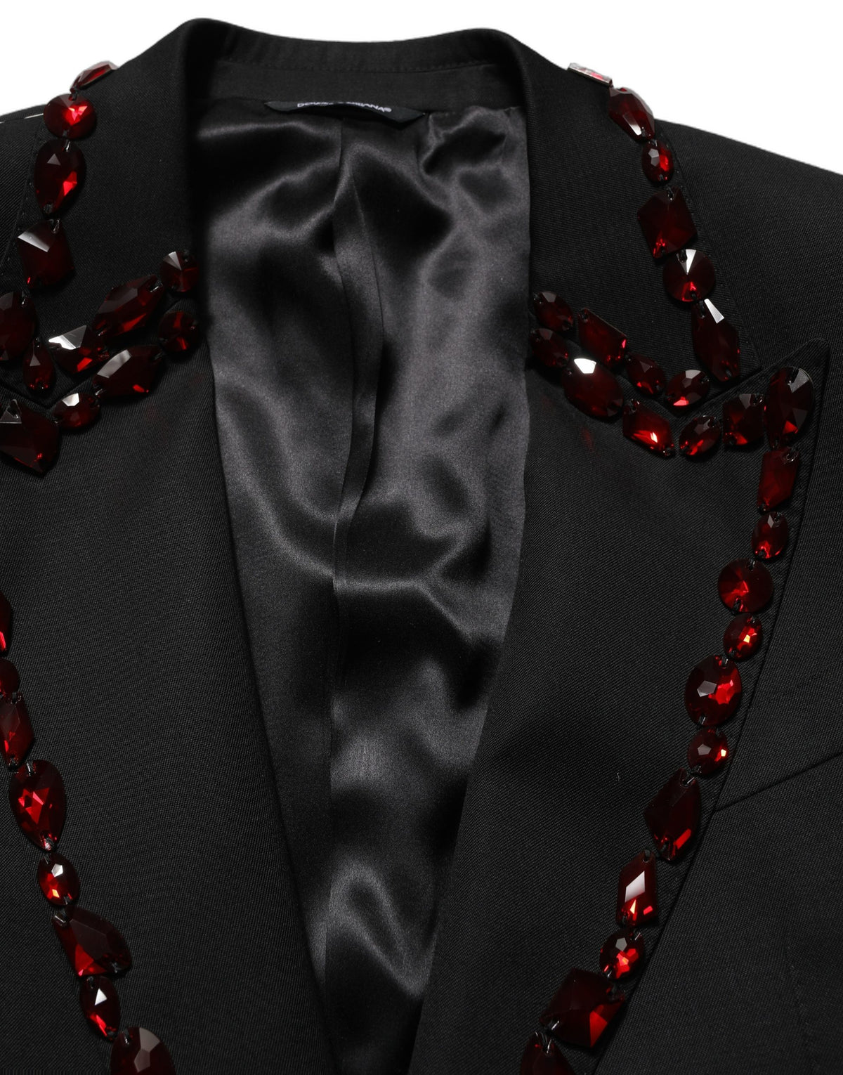 Dolce & Gabbana Black Crystal Embellished Blazer Jacket