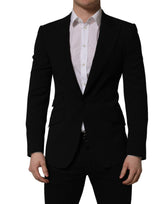 Dolce & Gabbana Black Wool Single Breasted Blazer Jacket for Men