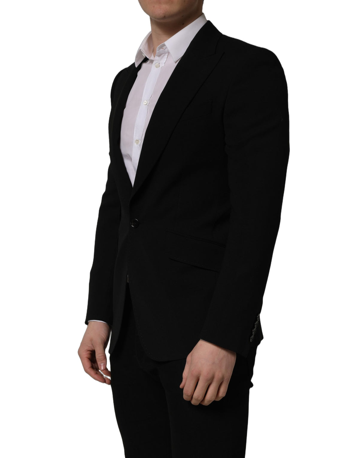 Dolce & Gabbana Black Wool Single Breasted Blazer Jacket for Men