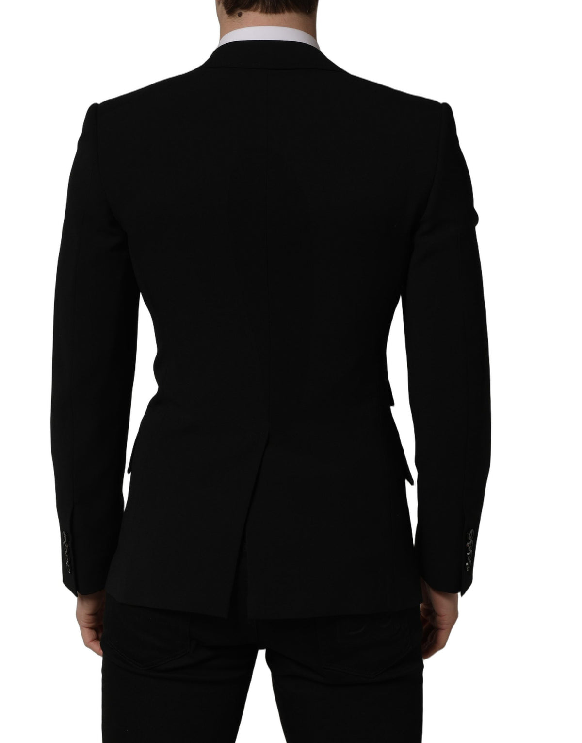 Dolce & Gabbana Black Wool Single Breasted Blazer Jacket for Men
