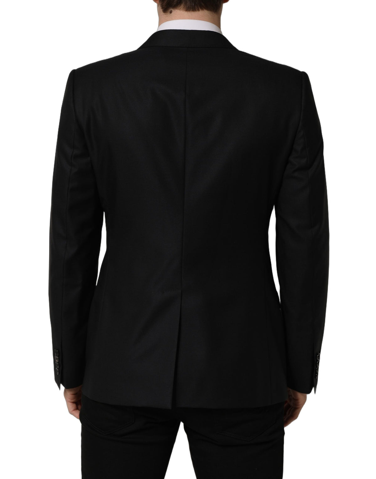 Dolce & Gabbana Black Wool Single Breasted Blazer for Men