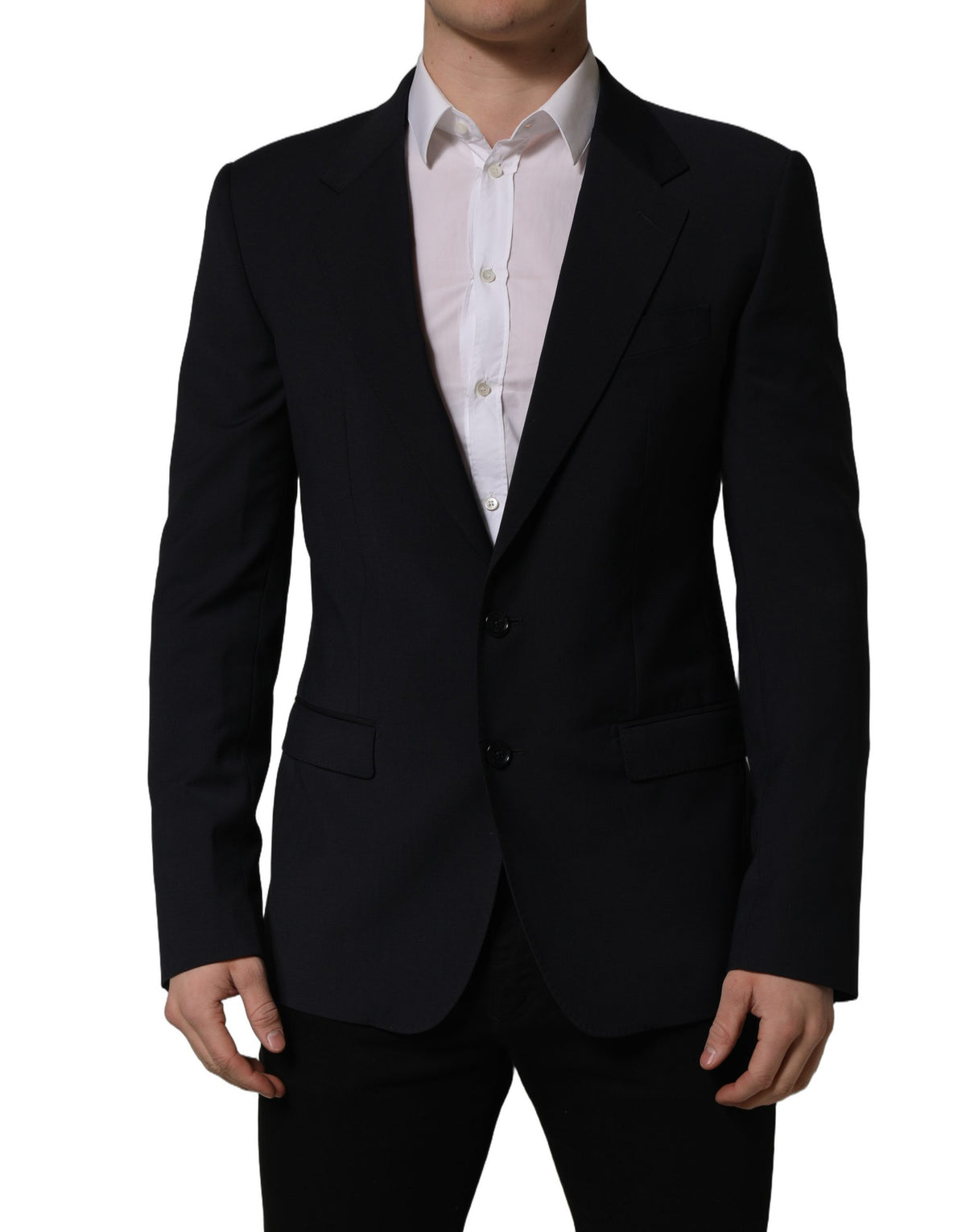 Dolce & Gabbana Black Wool Single Breasted Blazer Jacket for Men