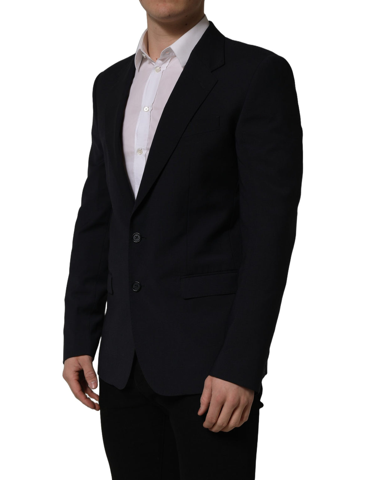 Dolce & Gabbana Black Wool Single Breasted Blazer Jacket for Men