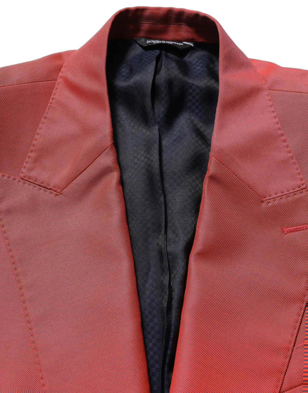 Dolce & Gabbana Red Wool Single Breasted Men Blazer Jacket