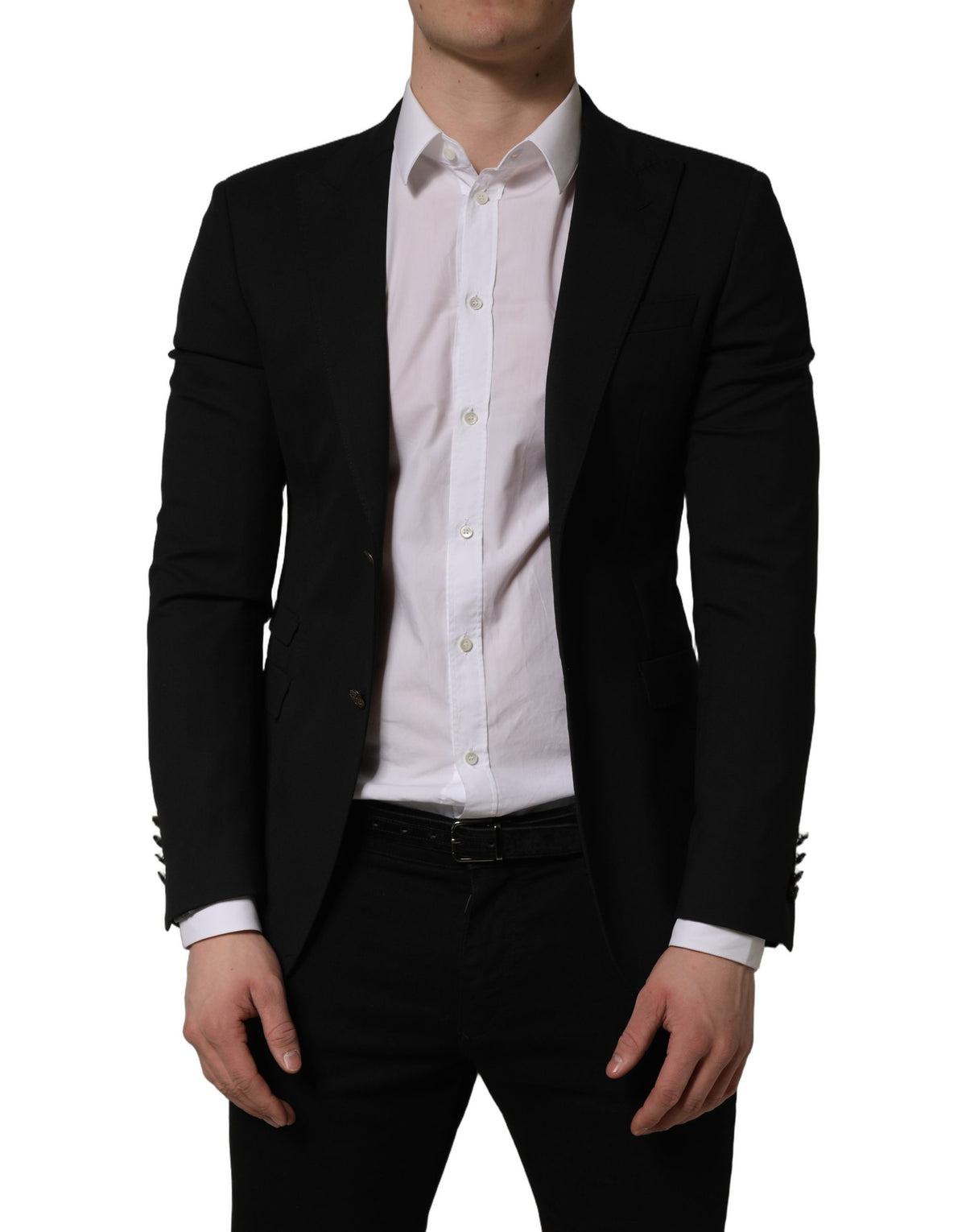 Dolce & Gabbana Black Single Breasted Blazer Jacket for Men