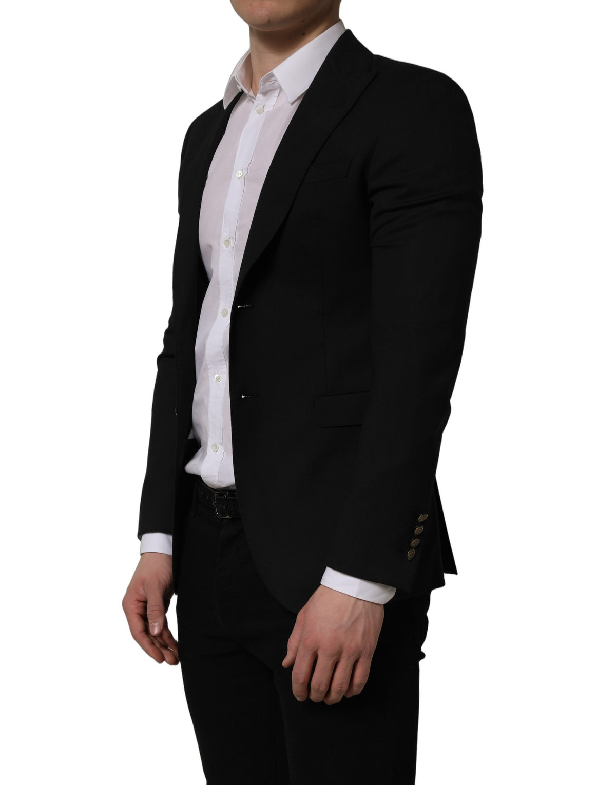 Dolce & Gabbana Black Single Breasted Blazer Jacket for Men