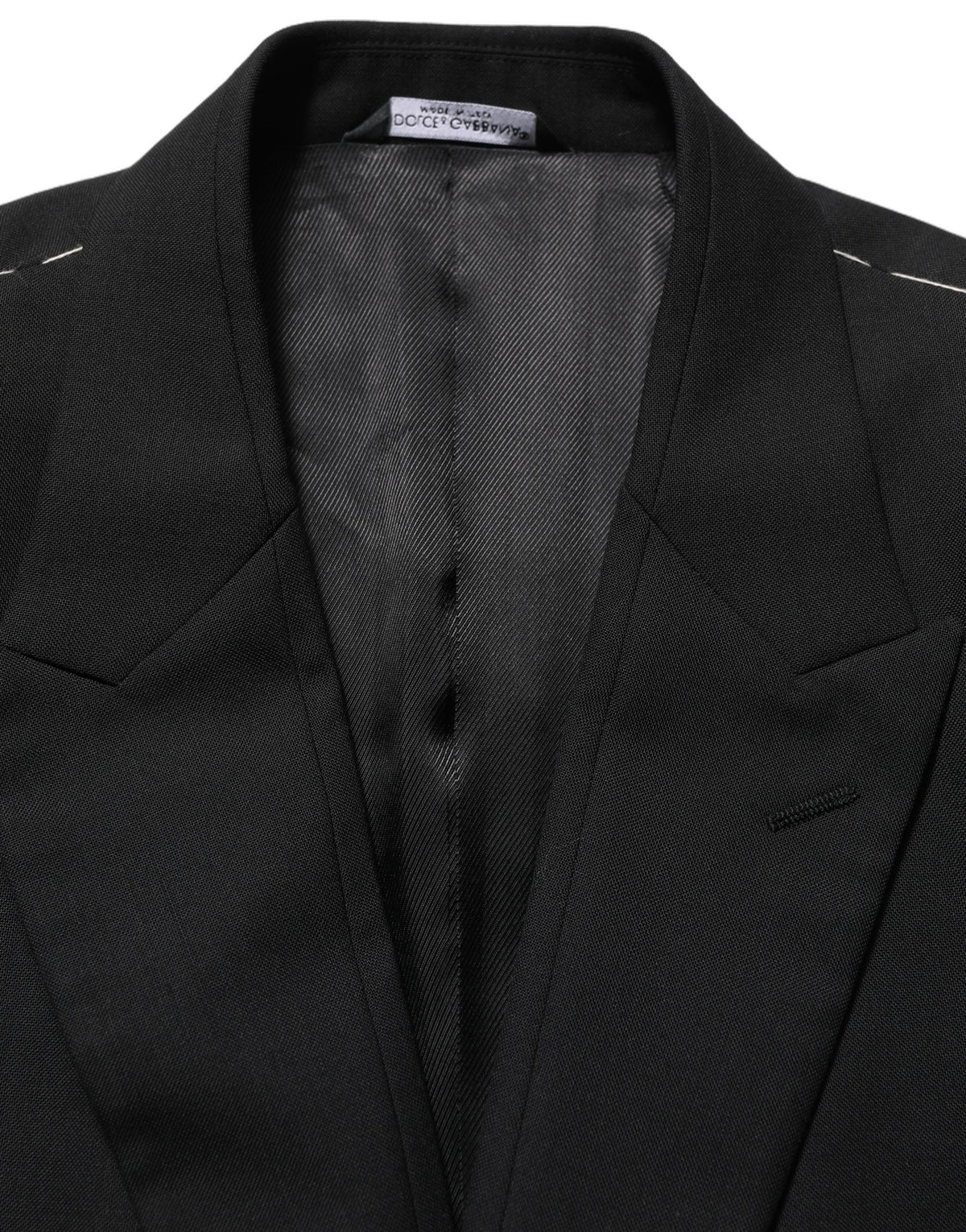 Dolce & Gabbana Black Wool Single Breasted Blazer Jacket