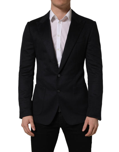 Dolce & Gabbana Black Cashmere Single Breasted Blazer Jacket