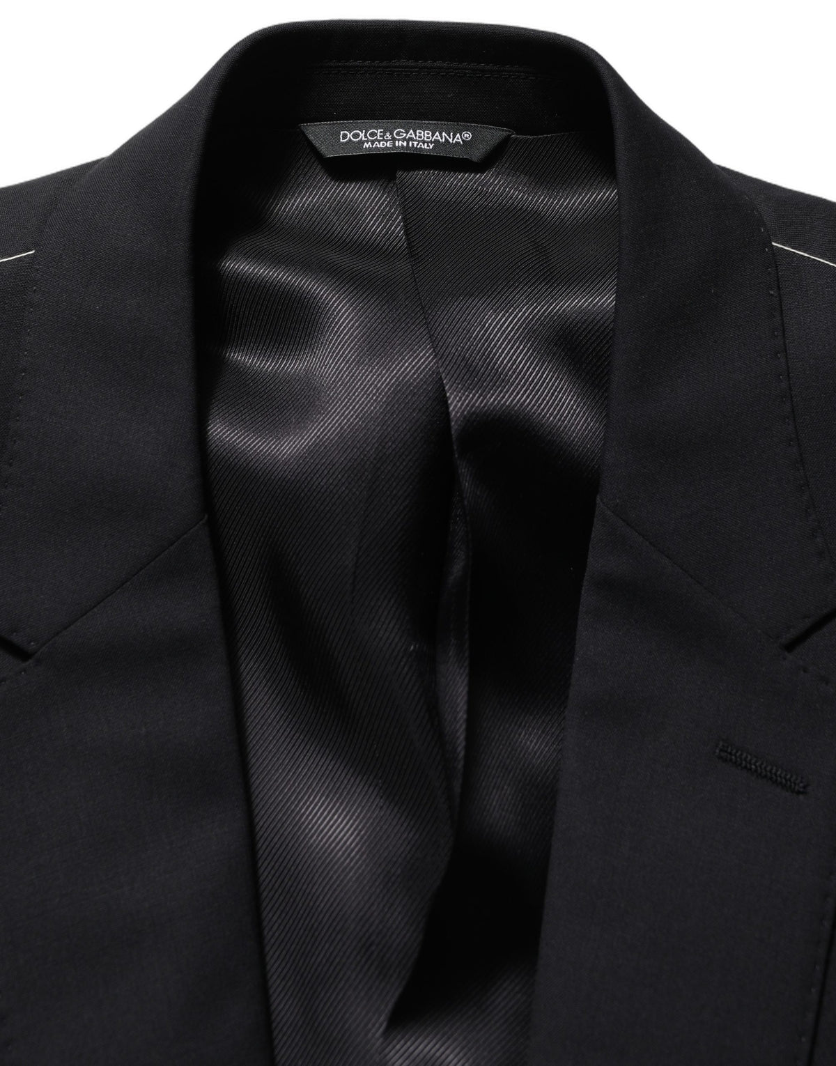 Dolce & Gabbana Black Wool Single Breasted Blazer Jacket