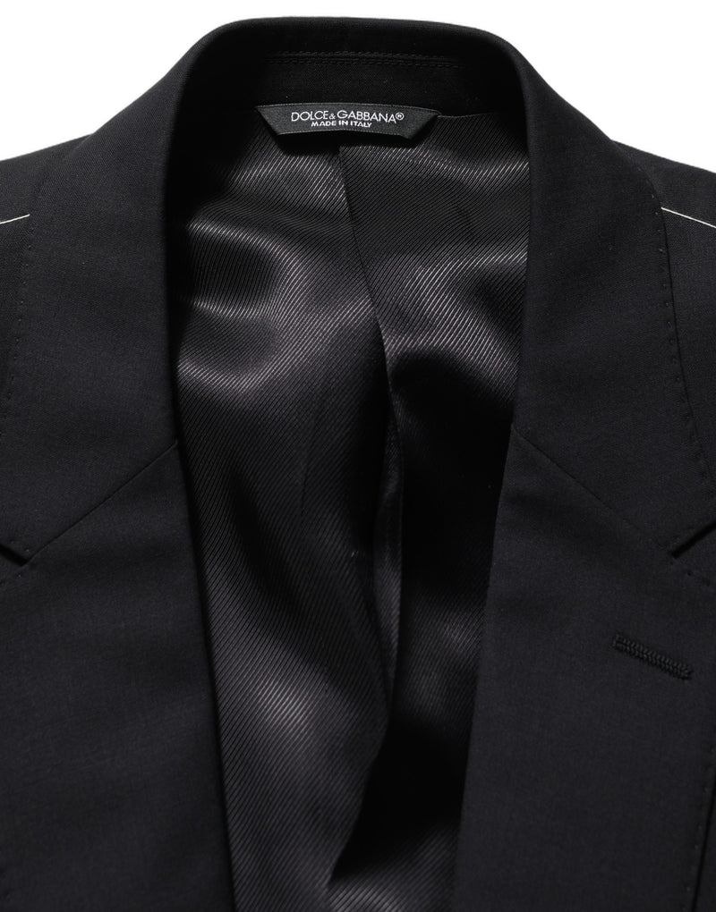 Dolce & Gabbana Black Wool Single Breasted Blazer Jacket