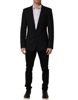 Dolce & Gabbana Black Wool Single Breasted Blazer Jacket