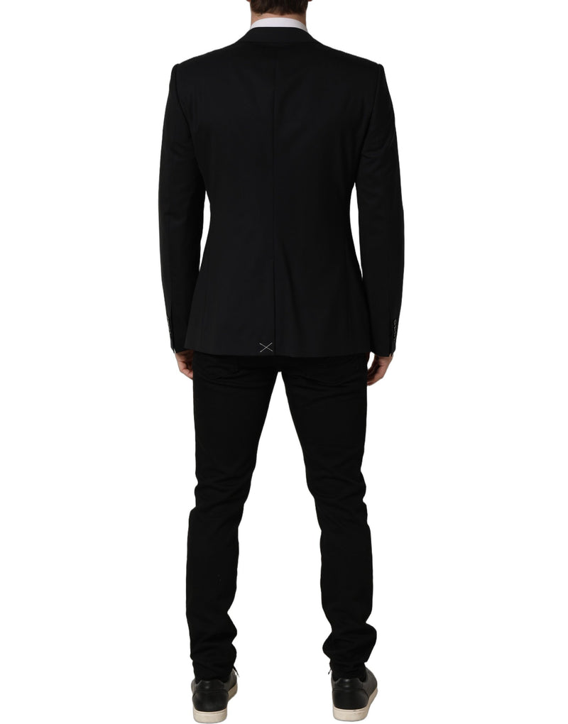 Dolce & Gabbana Black Wool Single Breasted Blazer Jacket