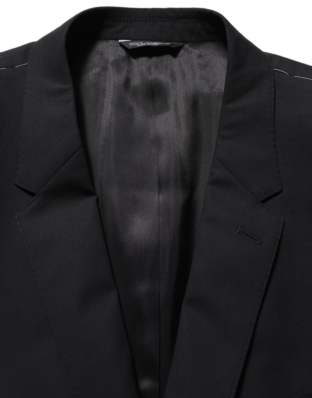 Dolce & Gabbana Black Wool Single Breasted Blazer Jacket