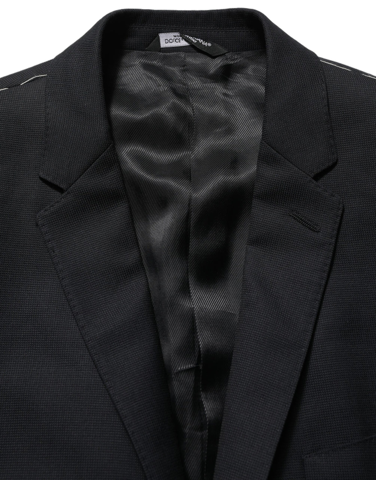 Dolce & Gabbana Black Wool Single Breasted Blazer Jacket