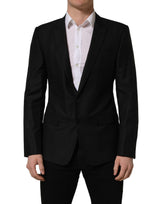 Dolce & Gabbana Black Wool Single Breasted Blazer Jacket
