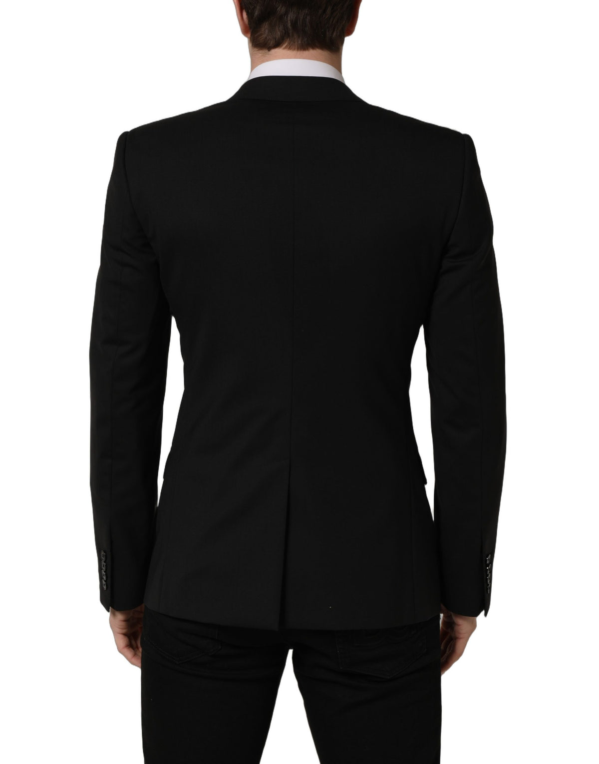 Dolce & Gabbana Black Wool Single Breasted Blazer Jacket