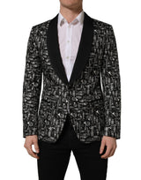 Dolce & Gabbana Black Crystal Embellished Blazer Jacket