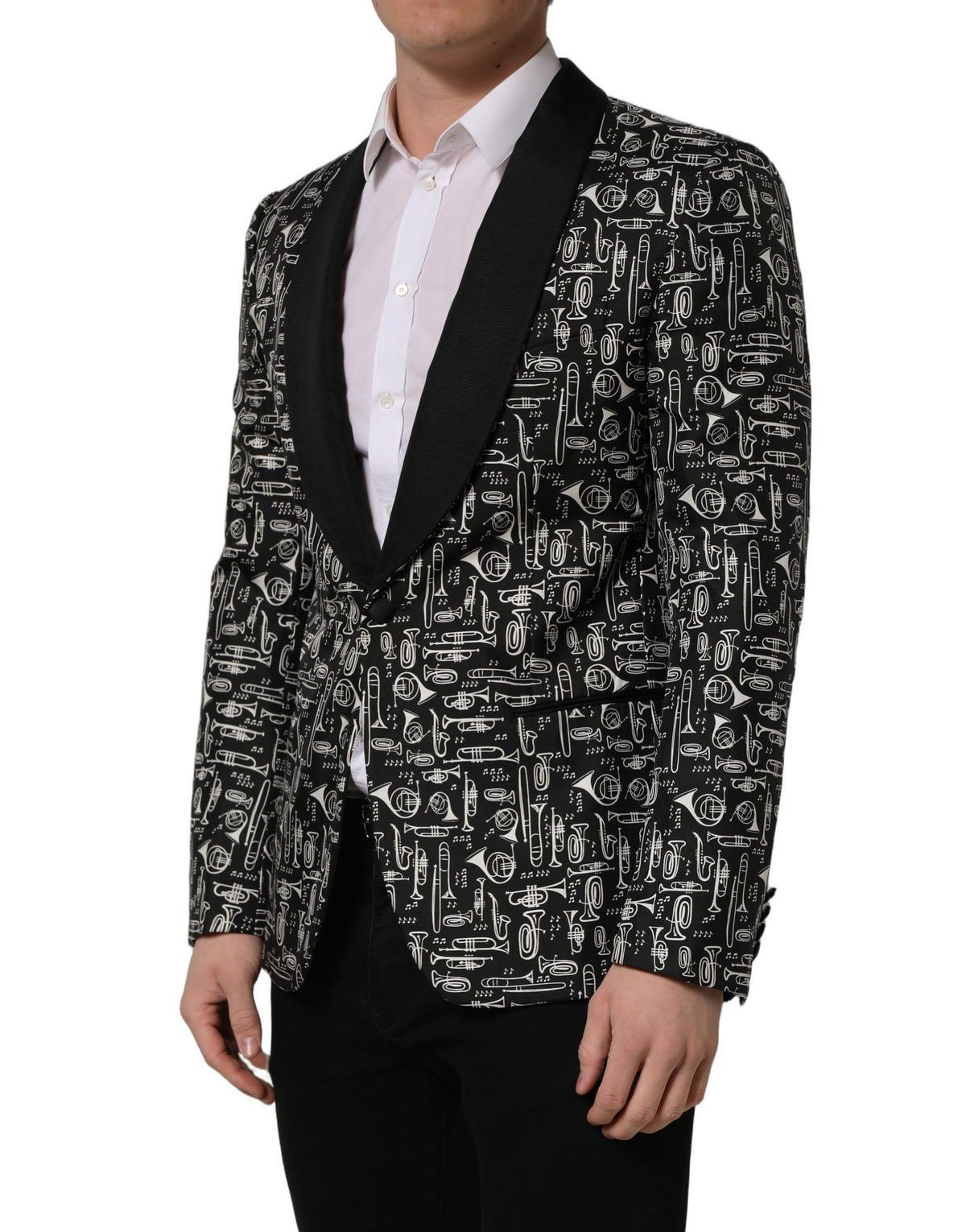Dolce & Gabbana Black Crystal Embellished Blazer Jacket