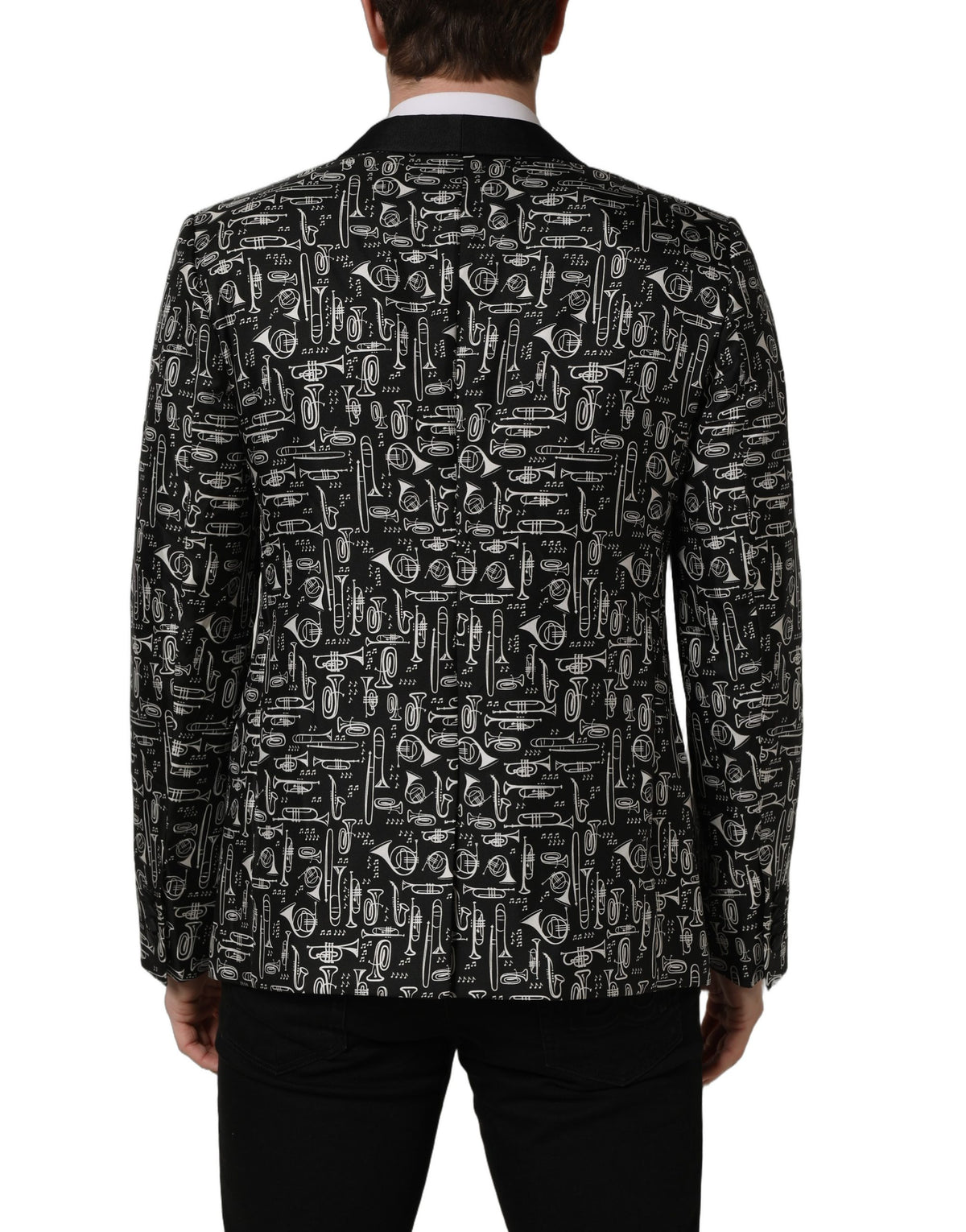 Dolce & Gabbana Black Crystal Embellished Blazer Jacket