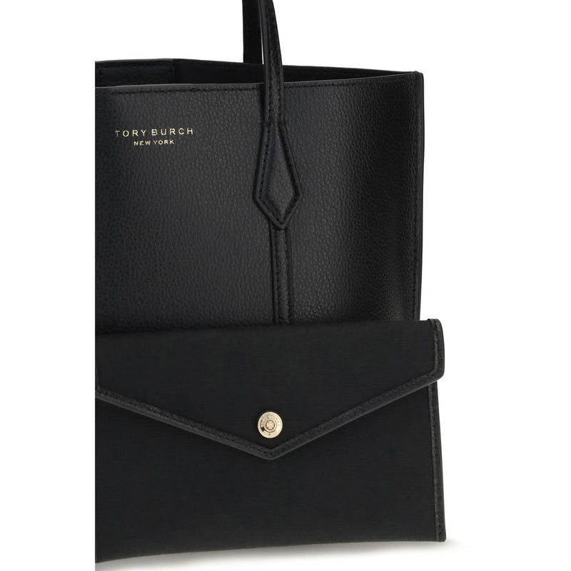Tory Burch Black Calf Leather Bos Taurus Handbag