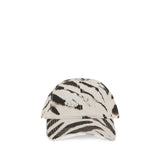Ganni Multicolor Cotton Baseball Cap - Bold Zebra Print
