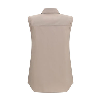 Brunello Cucinelli Chemise en coton beige