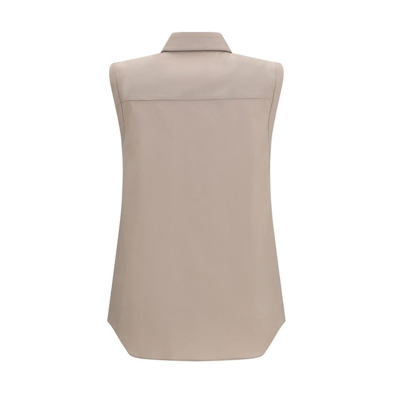 Brunello Cucinelli Chemise en coton beige